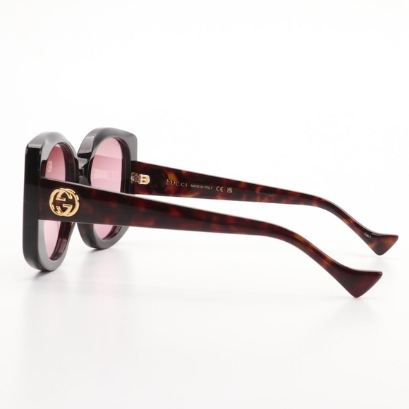 Gucci GG1257S Havana Red Square Sunglasses with Case - Picture 6 of 16